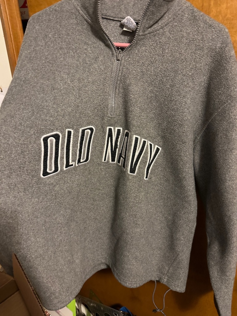 Old Navy Men's Gray Half-Zip Pullover Sweatshirt